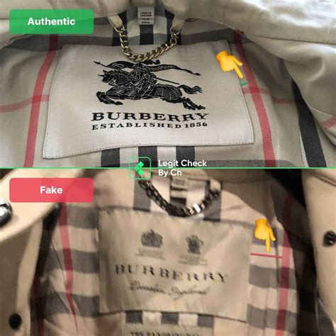 burberry jacket real vs fake|How to Tell If Your Burberry Coat or Bag Is Authentic .